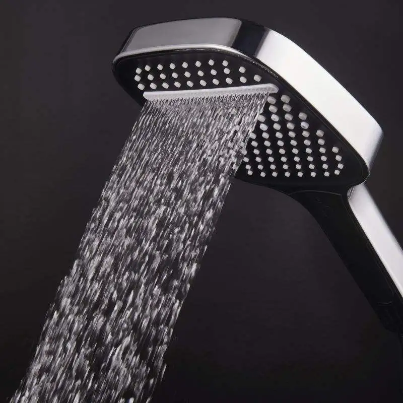 Abs Square Chrome Finished Button Select Hand Shower Abs Square Chrome Finished Button Select Hand Shower